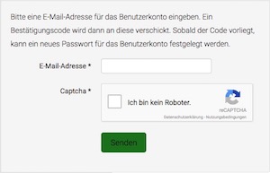 Passwort vergessen