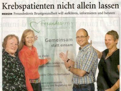 2017 02 04 NWZ Krebspatienten nicht alleine lassen